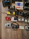 Lot Of 32 Cameras Digital And 35mm Film For Parts Untested Nikon Kodak Olympus 