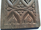 Antique Early Carved Gothic Oak Wooden Panel French Or English Primitive 20 1 8