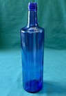 Cobalt Blue Glass Wine Bottle Ribbed Skyy 1 L Craft Home Brew 12  Clean 