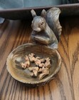 Squirrel Figurine With Bowl Of Little Squirrels