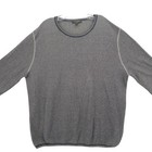 Ermenegildo Zegna Gray Woven Pullover Knit Long Sleeve Sweater Size Xxl 56