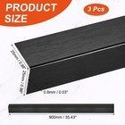 3pcs Aluminum Corner Guards  35  X 1  Metal Corner Protectors  Brushed Black