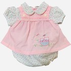 Vintage Mayfair Baby Girl Outfit Dress Bloomers Pants 3 Piece Set 0-3 Months