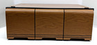 Vintage Faux Wood 60 Cd Compact Disc Stackable 3 Drawer Storage Container