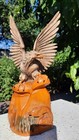 Vintage Soviet Hand-carved Wooden Eagle Figurine     Ussr  1960s   bring A Piece Of