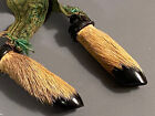 Antique 19th C Knitting Needle Guards Miniature Deer Hoof Hooves Needlework Tool