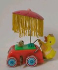 Vintage Chinese Duckling Pushing Pram Ms 751 Tin Toy Clockwork china 1960 s
