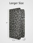 Server Book For Waitress With Zipper Pocket And Magnetic Grey Leopard 