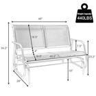 Outdoor Patio Swing Glider Bench-loveseat Mesh Seating And Smooth Glide Rocker