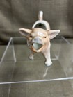 Vintage Porcelain Antique Creamer Pink Pig No Markings Nice Glaze - German 