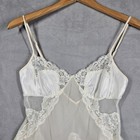 Vtg Y2k Victorias Secret Silk Camisole Womens Xs Lace Sheer Lingerie Wedding