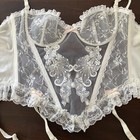 Vintage 80s E  Bole Lace Lingerie Corset Garter Neglig  e Excellent Condition