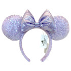 Disney-parks Purple Lavender Sequin Minnie Mouse Ears Headband Iridescent Bow