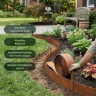 Worth Galvanized Steel Landscape Edging Roll With 8 Stakes  4 5  X 50   Rust
