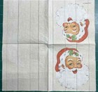 Two Single Cocktail Napkins For Decoupage Winter Christmas Vintage Santa Face