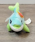First   Main Blue   Gree Dolphin Sparkly Plush Stuffed Animal Toy 6 