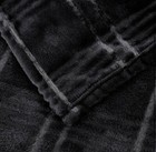 Oversized King Fleece Soft Cozy Warm Blanket  Black Pattern 120 x120 