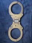 Rare Uni-hinge Security Handcuffs Heavy Duty Center Locking W keys Vintage Cuffs