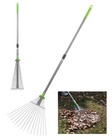 Workpro Adjustable Metal Garden Rake Collapsible   Telescopic Long Handle 32-63 