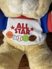 Vintage Dandee Teddy Precious All Star Sports Stuffed Plush Bear