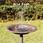 28  Outdoor Garden Bird Bath Basin W  Solar Pump Fountain Stand Polyresin Decor