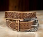 Western Genuine Leather Belt Full Grain Handmade Men s Heavy Duty With Buckle