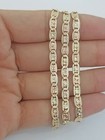 14kt Solid Trio Yellow White Rose Gold 3mm Diamond Cut Women Chain 18  Real Gold