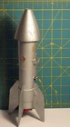 Vtg Astro Mfg Rocket Space Ship Mechanical Coin Bank 1957 Berzac Creation No Key