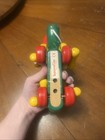 Vintage Kouvalias Wooden Painted Grasshopper Cricket Pull Toy Moving Legs Greece
