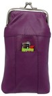 Genuine Leather Cigarette Case With Lighter Pouch Purple By Marshal