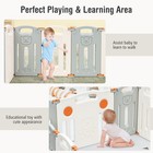 Foldable Baby Playpen 14 Panel Activity Home Safety Play Yard W  Lock Door