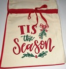 Christmas Medium Canvas Bags Set Of 2  tis The Season   Merry   Bright 11  X 15 