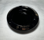 Frontier Hotel Las Vegas Hughes Vintage Ashtray Rare Collectable  Black Glass