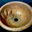 Hand Hammered Copper Sink With Leaves Thompson Traders Collection 14    Mexican