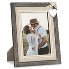  Picture Frame With White Heart Wood Rustic Distressed Frames Farmhouse 5x7