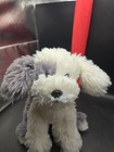 Fao Schwarz Sheep Dog Plush 10    Gray White Red Sparkle Collar Stuffed Toy 