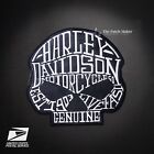 3 Pcs Harley Davidson Skull   Rockers Embroidered Leather Patch Iron sew From Us