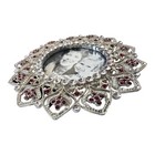 Swarovski Crystals Round Silver Plated Photo Frame 2 5    Table Top Decor