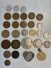 Mixed World Coin Collection Lot Various Countries Copper Nickel Brass 1908-1996