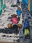 Alberto Mejia Signed Mexican Folk Art Hand Painted In Wood Frame 