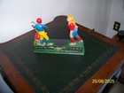 Vintage Cast Iron Mechanical Baseball Bank
