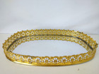 Vintage 13  Hollywood Regency Gold Filigree Perfume Dresser Mirror Vanity Tray
