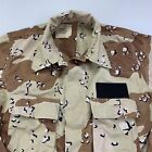 Military Shirt Medium Regular Chocolate Chip Camo Combat Coat Desert Storm  83