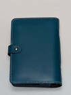 Filofax The Original Leather Dark Aqua Personal Agenda planner  022382