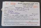 Rw18 - 1951 Federal Duck Stamp On Idaho Resident Hunting License