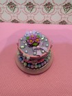Artist Made Ooak Dollhouse Miniature Round Decorated Cake 1 12 Scale