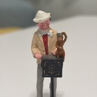 Old Lead  Metal Monkey Street Performer Organ Grinder Figurine 54mm