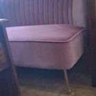 Purple Upholstered Restaurant Booth Seat Fan Back 48 In L X 42 In H