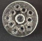 Vintage 10 Hole Clear Glass Flower Frog And Candle Holder  Floral Arrangement