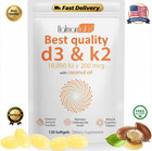 Vitamin D3 K2 10000 Iu 120 Pcs Supplement With Coconut Oil Bone Immune Support K